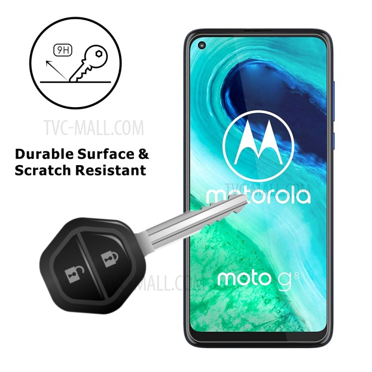 2Pcs/Set ITIETIE 2.5D 9H Tempered Glass Screen Protector for Motorola Moto G8-5