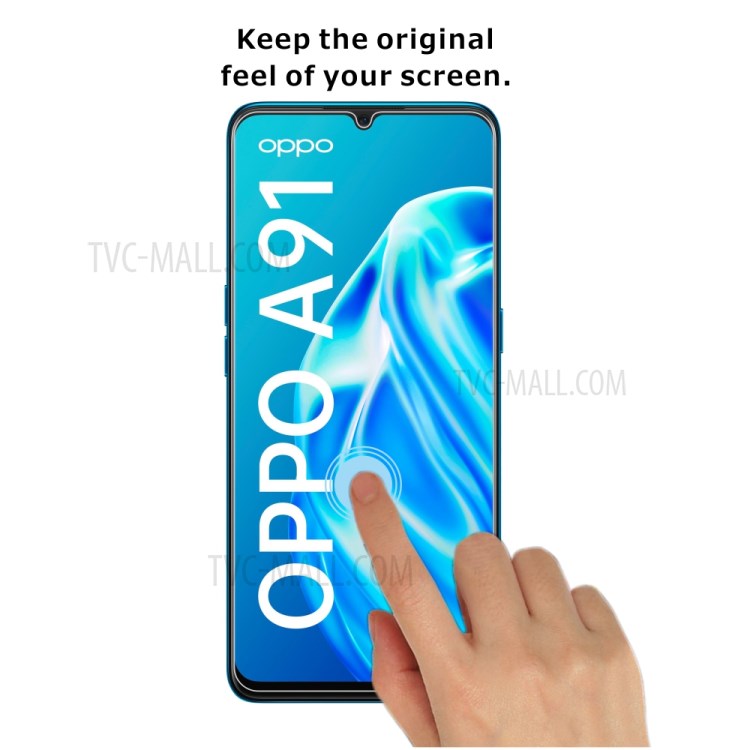 2Pcs/Set ITIETIE 2.5D 9H Tempered Glass Screen Protection Film for OPPO A91-6