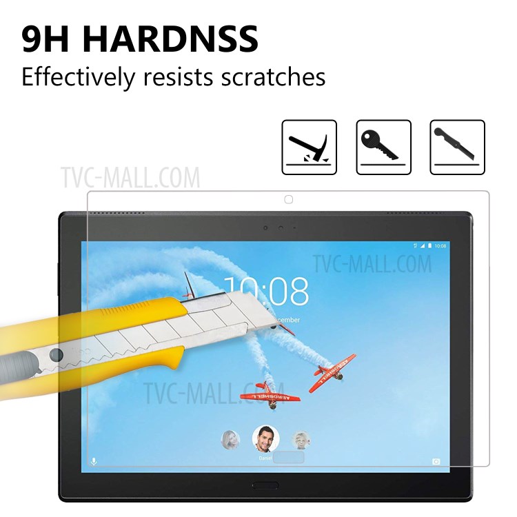 Tempered Glass Screen Protector Film Arc Edge for Lenovo Tab P10-6