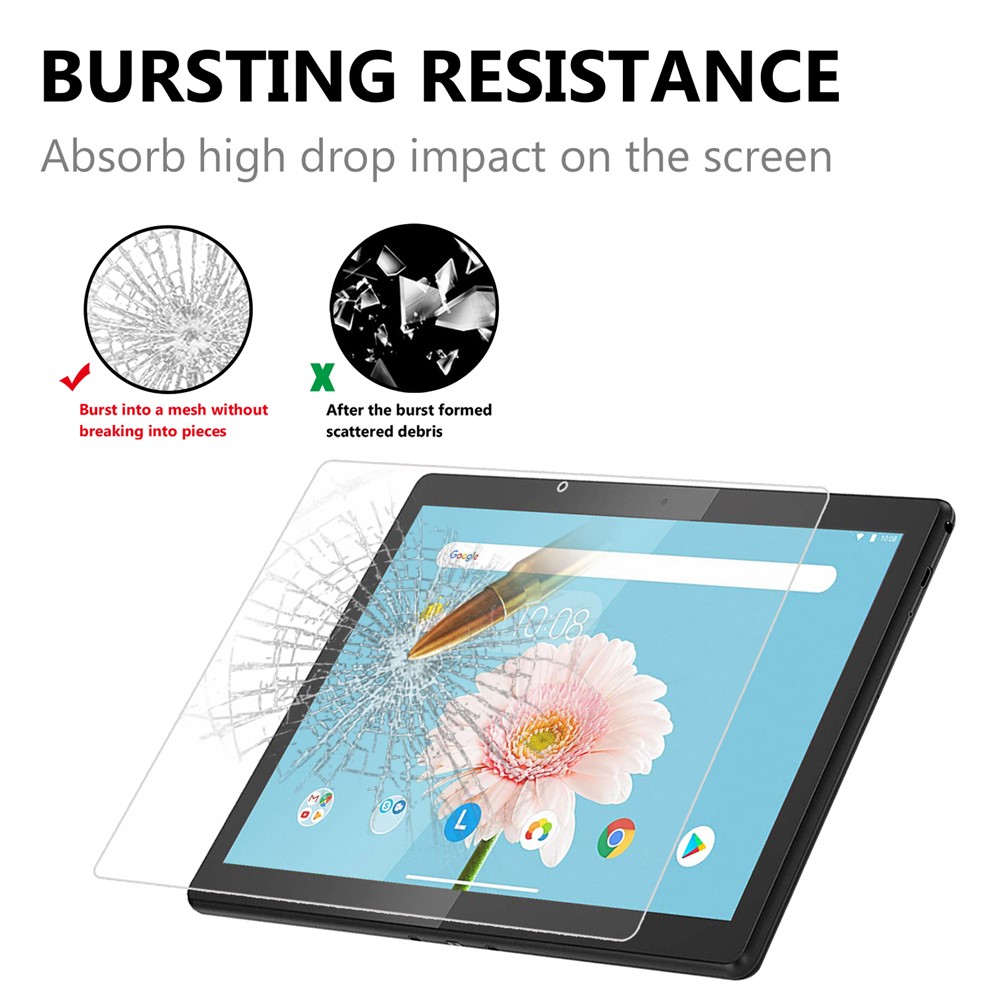 Tempered Glass Screen Protector Guard Film Arc Edge for Lenovo Tab M10 TB-X605F-3