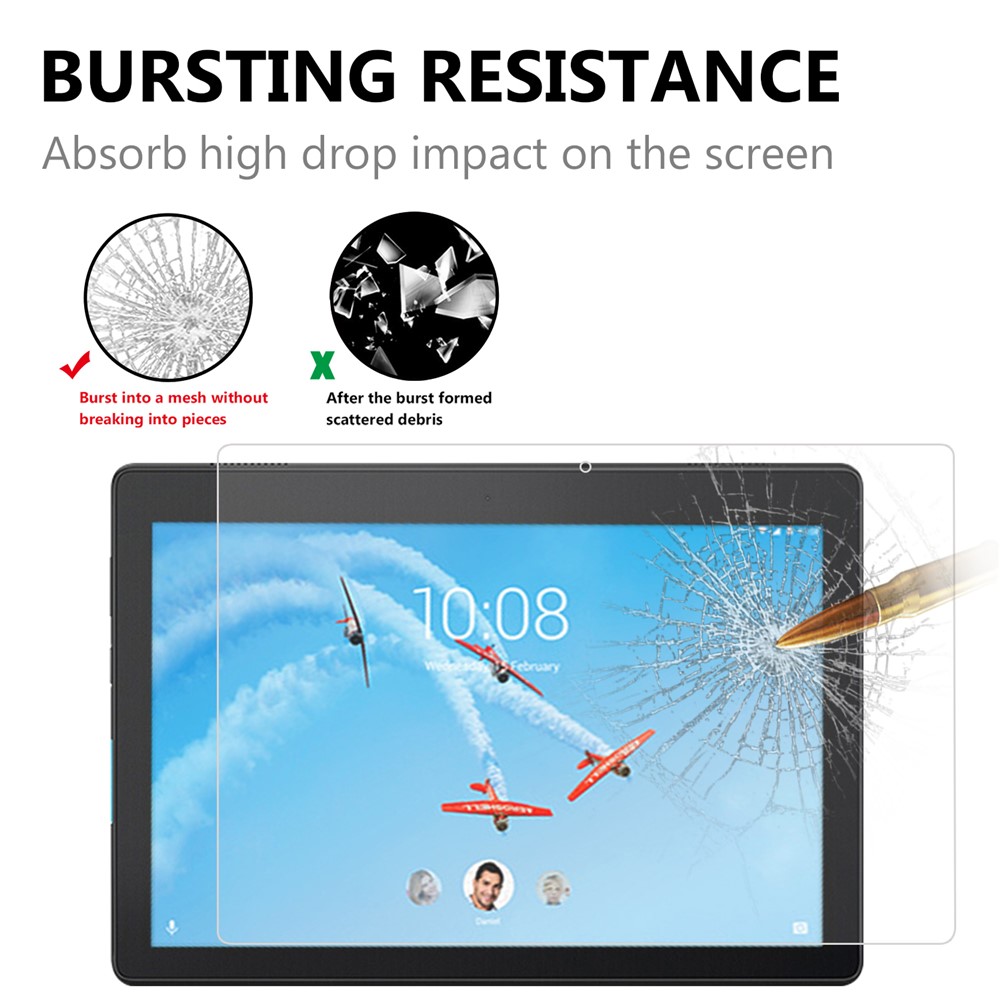 Tempered Glass Screen Protector Film Arc Edge for Lenovo Tab E10-3