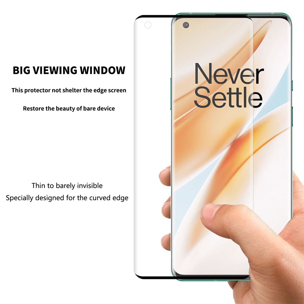 Enkay 0.26mm 9H 3D Pleine Grandeur Bords Arc Trempé Protecteur D'écran En Verre Pour OnePlus 8 Pro-3