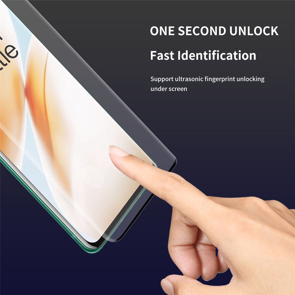 Enkay 0.26mm 9H 3D Pleine Grandeur Bords Arc Trempé Protecteur D'écran En Verre Pour OnePlus 8 Pro-4