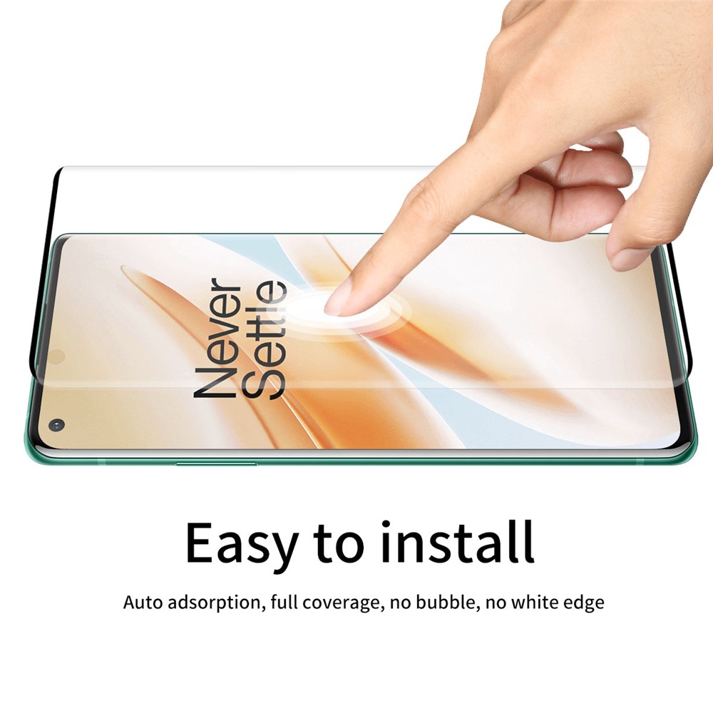 Enkay 0.26mm 9H 3D Pleine Grandeur Bords Arc Trempé Protecteur D'écran En Verre Pour OnePlus 8 Pro-6