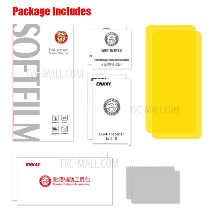 2Pcs ENKAY Soft 3D Full Size Screen Protector Guard Film for Xiaomi Mi 10/Mi 10 Pro-7