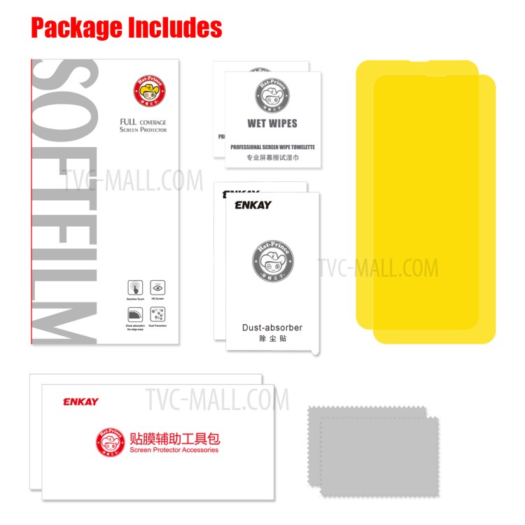 2ST Enkay Weichen 3D Vollschirmschutz-Schutzfilm Für Huawei P40-7