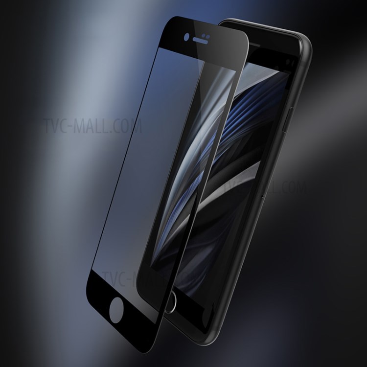 MOMAX 3D Antibacterial Full Cover Tempered Glass Screen Protector for iPhone SE (2nd Generation)/8/7 - Black-1