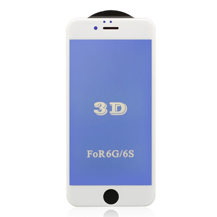 0,3 Mm 3D Anti-Blau-ray Gehärtetem Glas Displayschutzfolie Für IPhone 6s / 6 - Weiß-2