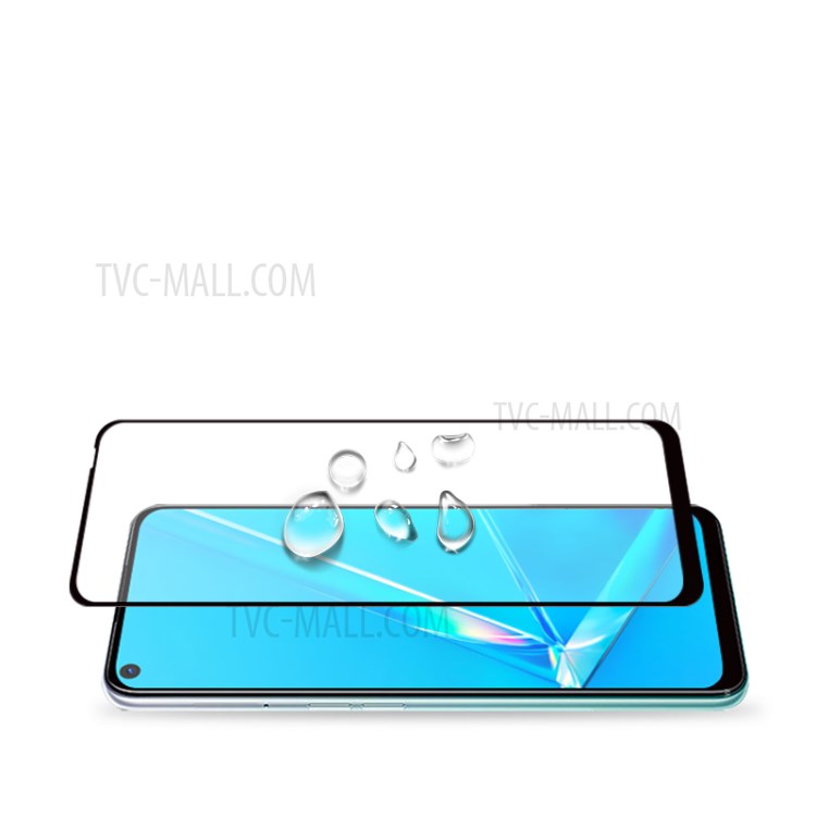 AMORUS for Oppo A52/A92/A72 (2020) 3D Curved Side Glue Tempered Glass Full Screen Protector Film - Black-5