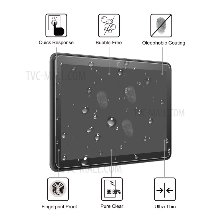 Tempered Glass Screen Protector Film for Fire HD 8 Plus (2020)-2