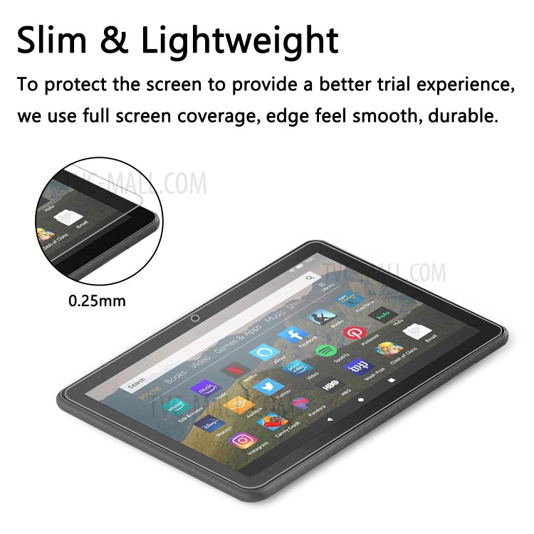 Tempered Glass Screen Protector Film for Fire HD 8 Plus (2020)-4