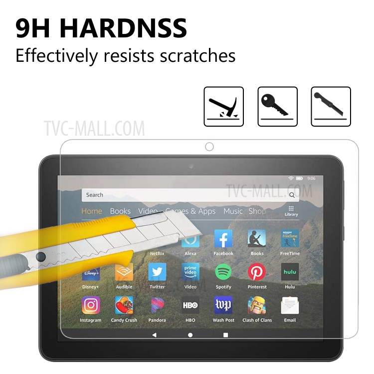 Tempered Glass Screen Protector Film for Fire HD 8 Plus (2020)-6