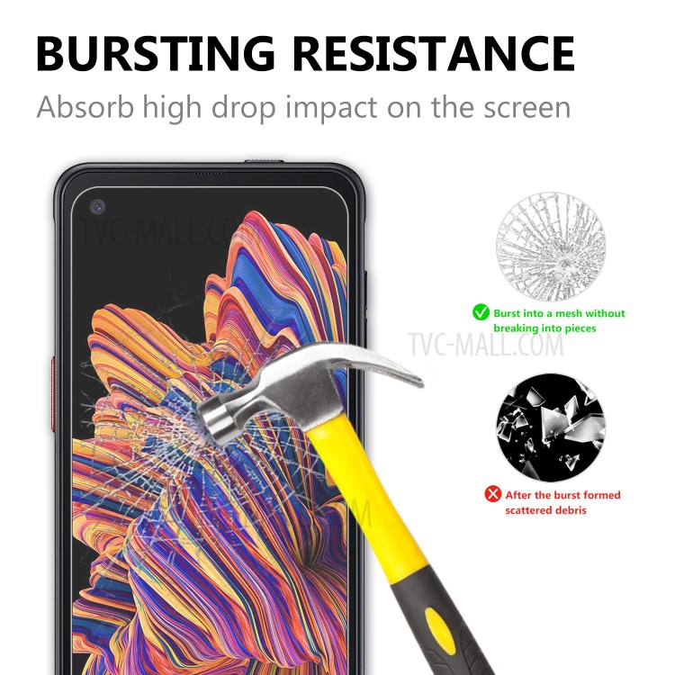2.5D 9H Arc Edge Tempered Glass Screen Film for Samsung Galaxy Xcover Pro-2