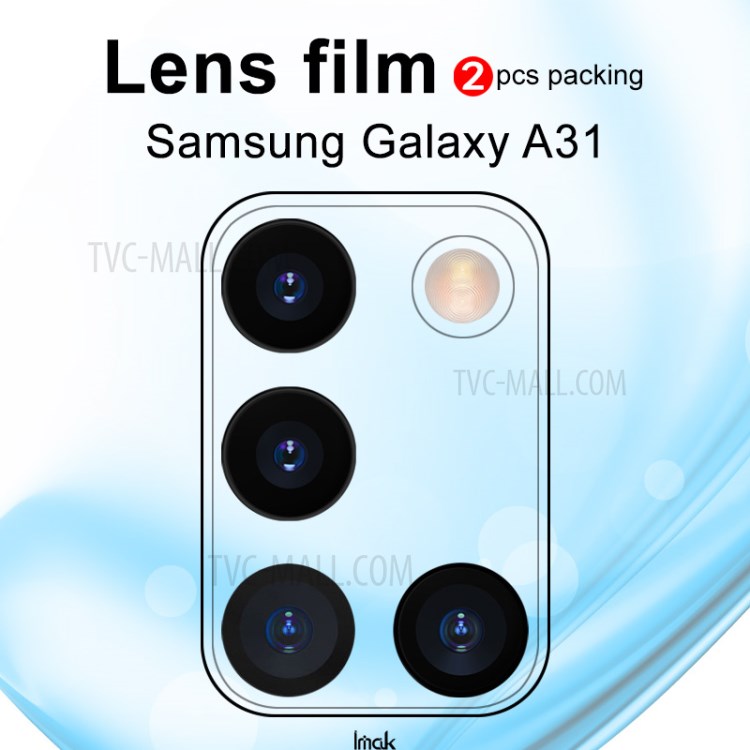 2pcs IMAK / Pack HD Filme Protetor De Lente De Vidro Transparente Para Samsung Galaxy A31-7