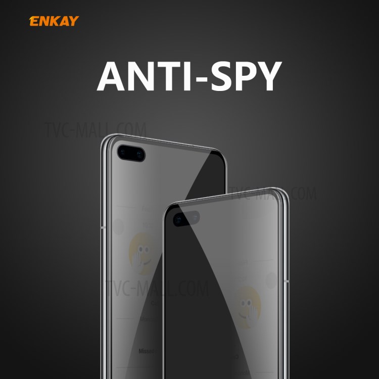 HAT PRINCE 0.26mm 9H 6D Plein Écran Anti-espion Protecteur D'écran En Verre Trempé Pour Huawei P40-2