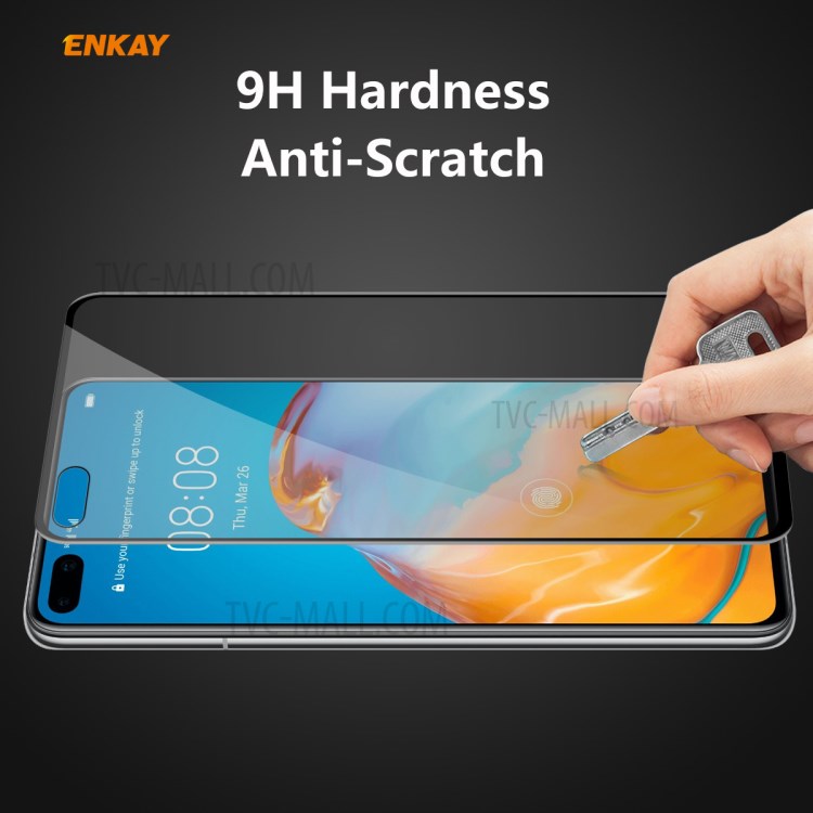 HAT PRINCE 0.26mm 9H 6D Plein Écran Anti-espion Protecteur D'écran En Verre Trempé Pour Huawei P40-7
