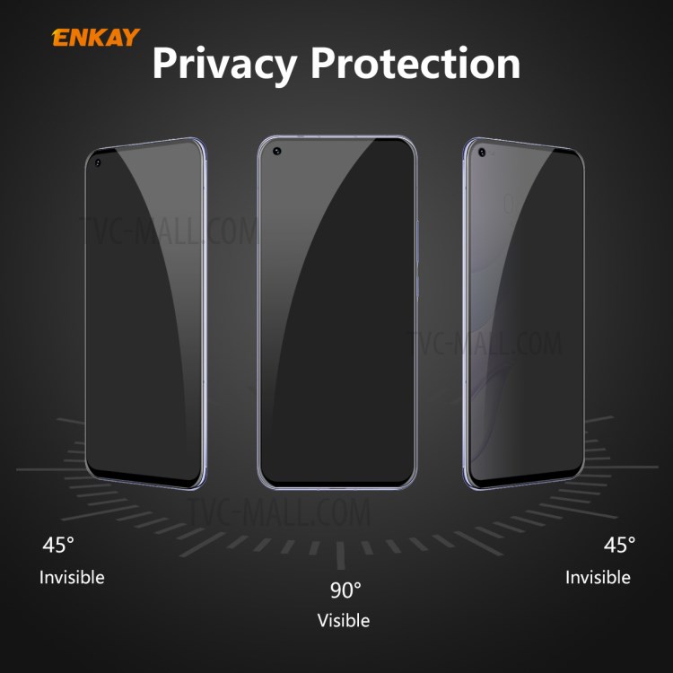 HAT PRINCE 0.26mm 9H 6D Privacy Protection Full Screen Tempered Glass Screen Protector for Honor 30-5