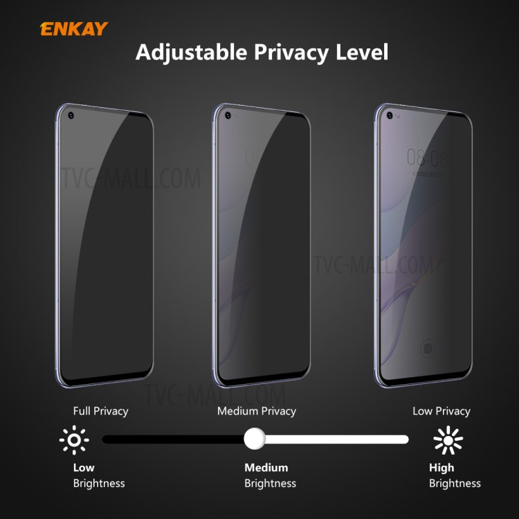 HAT PRINCE 0.26mm 9H 6D Privacy Protection Full Screen Tempered Glass Screen Protector for Honor 30-6