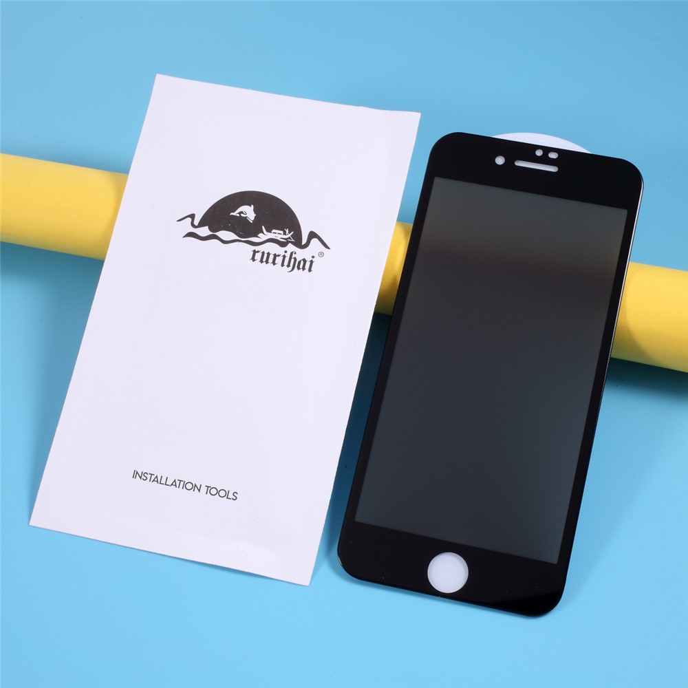 RURIHAI Anti-pio 0,26 Milímetros 4D Curvo Tela Temperado Vidro Protetor Completo Para Iphone Se (2ª Geração) - Preto-8