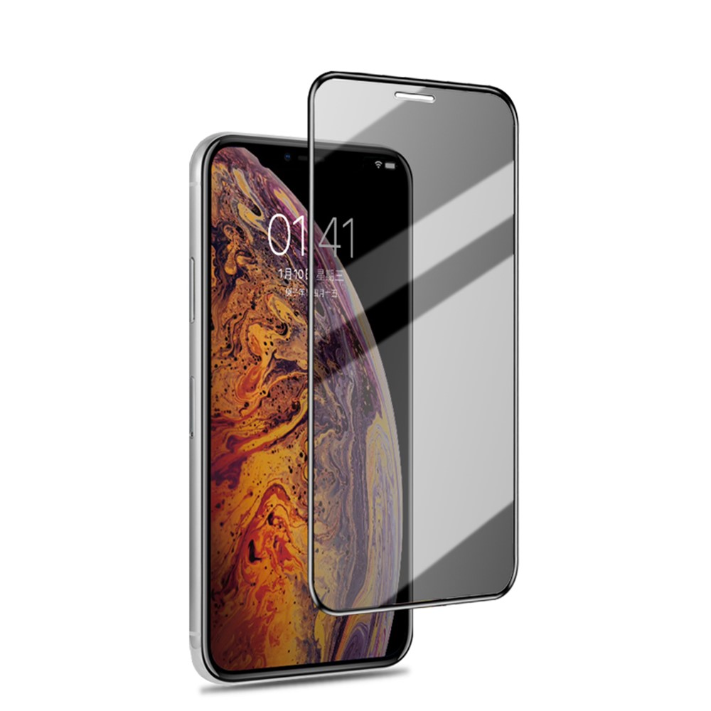 Mocolo Anti-peep Vollkleber Vollschild Seidendruck Temperiertes Glasschildschutzfilm Für Iphone XS 5,8 Zoll