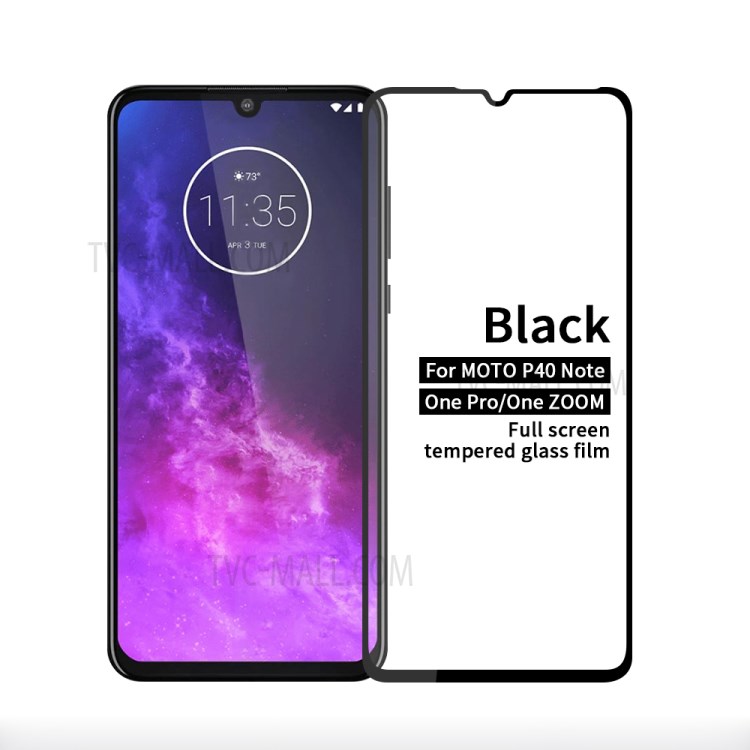 PINWUYO 2.5D 9H Full Screen Tempered Glass Film for Motorola P40 Note/One Zoom/One Pro