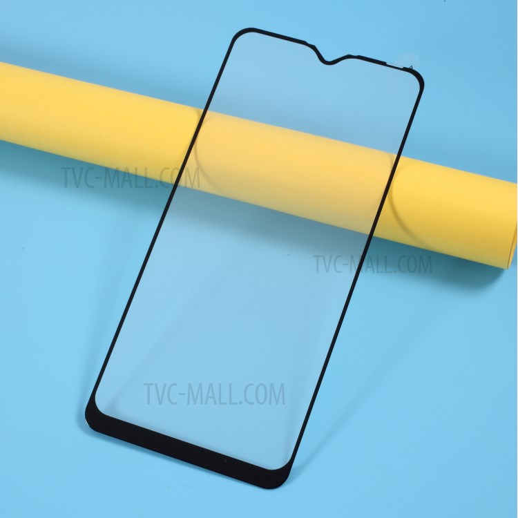 Silk Print Full Size Full Glue Tempered Glass Screen Protector for OPPO A12-1