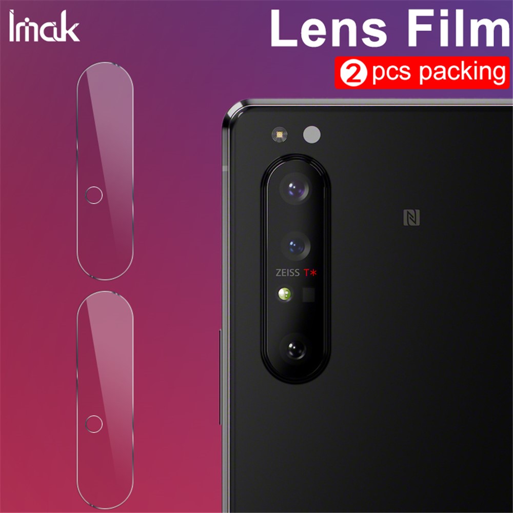 IMAK 2PCS Para Sony Xperia 1 II Resistente HD Filmes Protector Da Lente De Câmara De Vidro Temperado-7