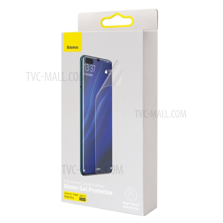 2pcs BASUES 0,15 Milímetros De Espessura Suave Filme Protetor De Tela Curvada Completo Para Pro P40 Huawei-16