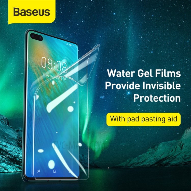 2pcs BASUES 0,15 Milímetros De Espessura Suave Filme Protetor De Tela Curvada Completo Para Pro P40 Huawei-4