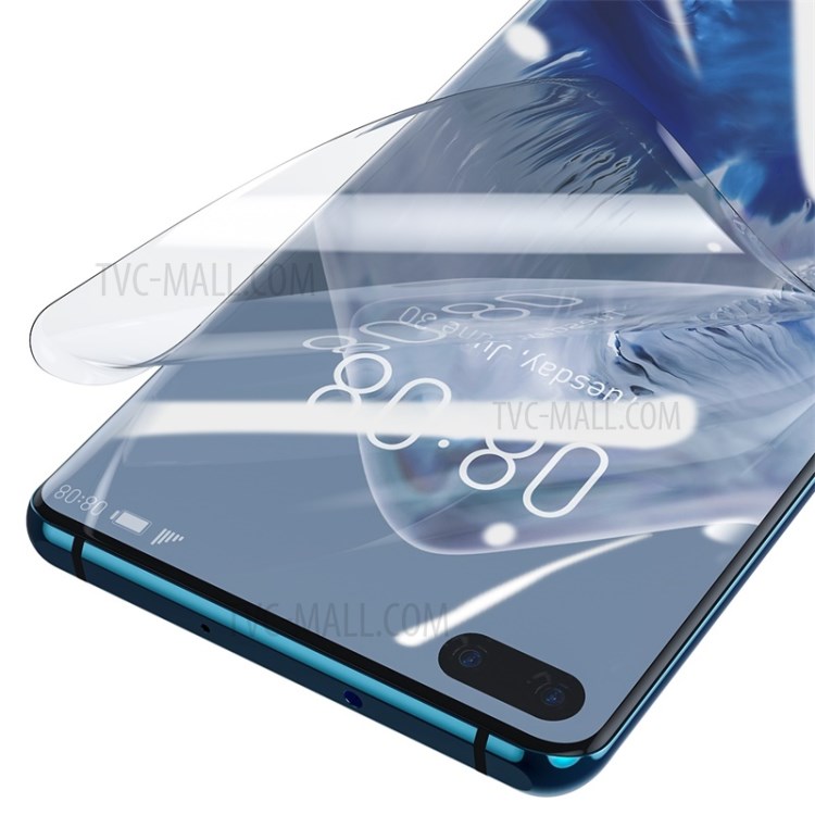 2pcs BASUES 0.15mm Mince Souple Plein Film Protecteur De L'écran Incurvé Pour Huawei P40 + Pro-9