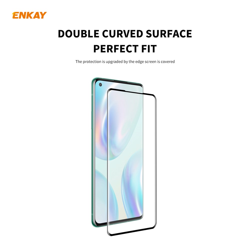 ENKAY 0.26mm 9H 3D Curved Full Glue Tempered Glass Full Screen Film for OnePlus 8-3