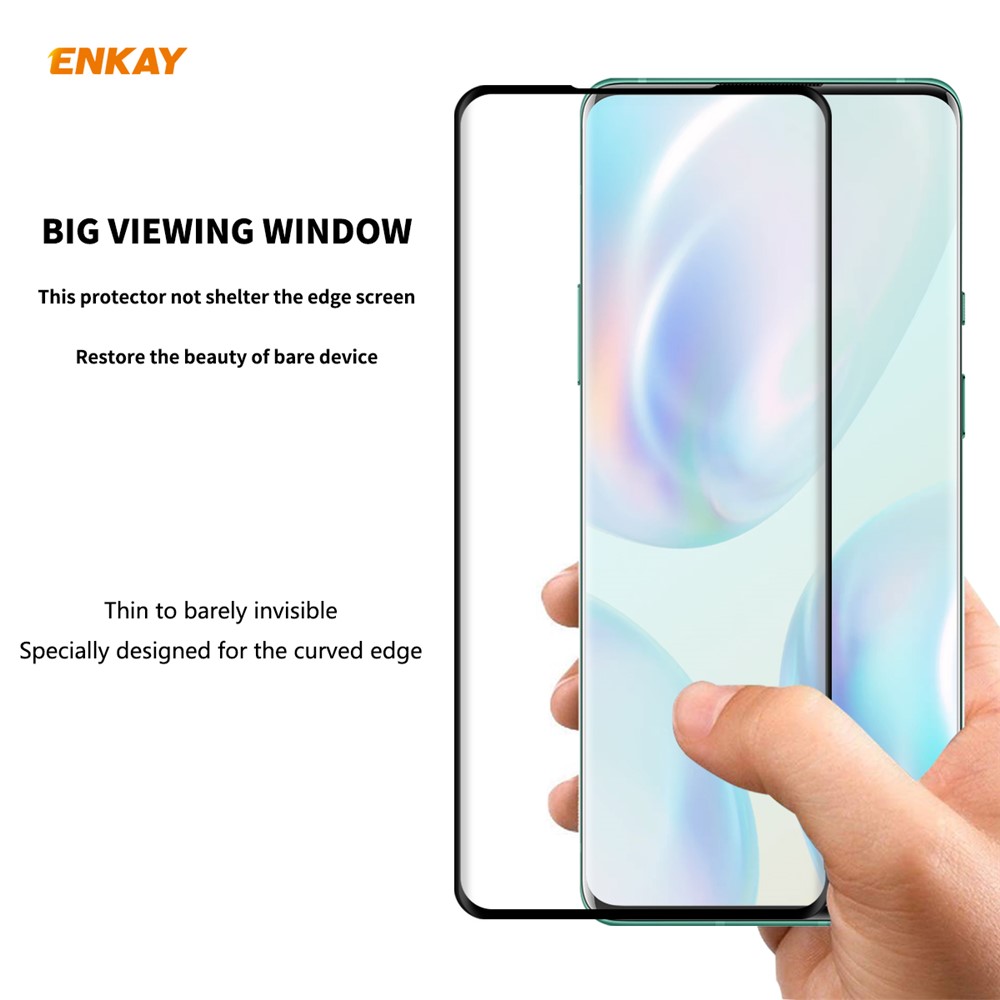 ENKAY 0.26mm 9H 3D Curved Full Glue Tempered Glass Full Screen Film for OnePlus 8-4