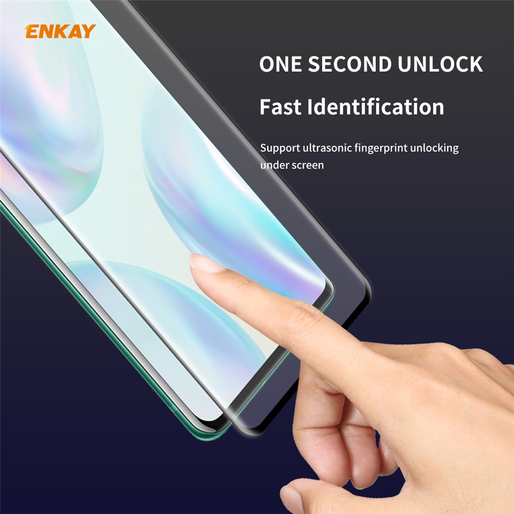 ENKAY 0.26mm 9H 3D Curved Full Glue Tempered Glass Full Screen Film for OnePlus 8-5
