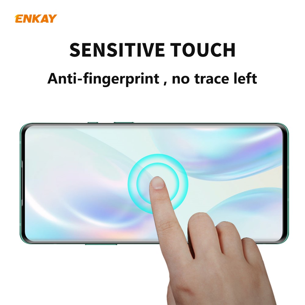 ENKAY 0.26mm 9H 3D Curved Full Glue Tempered Glass Full Screen Film for OnePlus 8-8