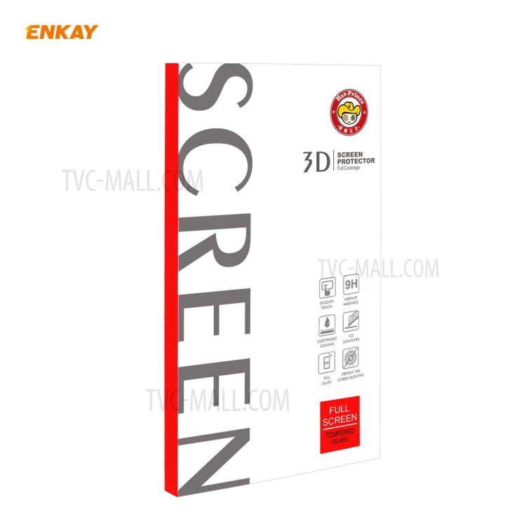 Enkay 0,26 mm 9H 3D Film de Couverture en Verre en Verre Trempé en Verre Complet Incurvé Pour OnePlus 8 Pro