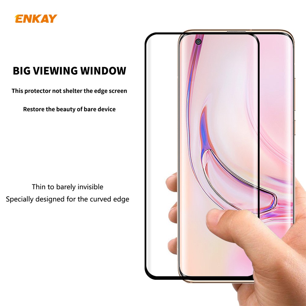 ENKAY 0.26mm 9H 3D Curved Full Glue Tempered Glass Full Screen Film for Xiaomi Mi 10/Mi 10 Pro-4