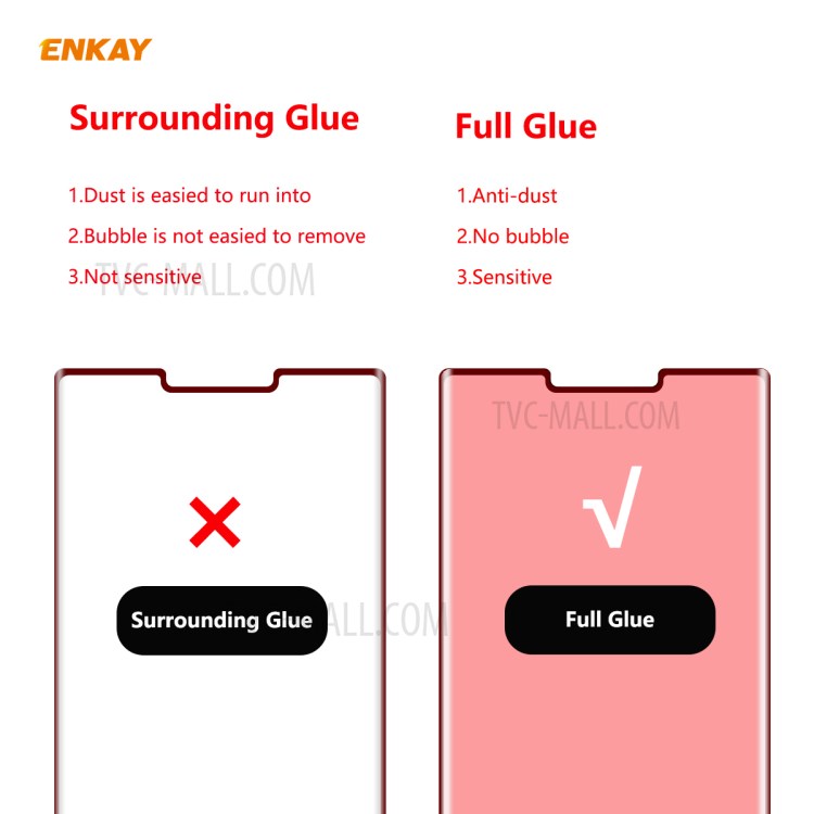 ENKAY 0.26mm 9H 3D Curved Full Glue Tempered Glass Full Screen Film for Huawei Mate 30 Pro-2