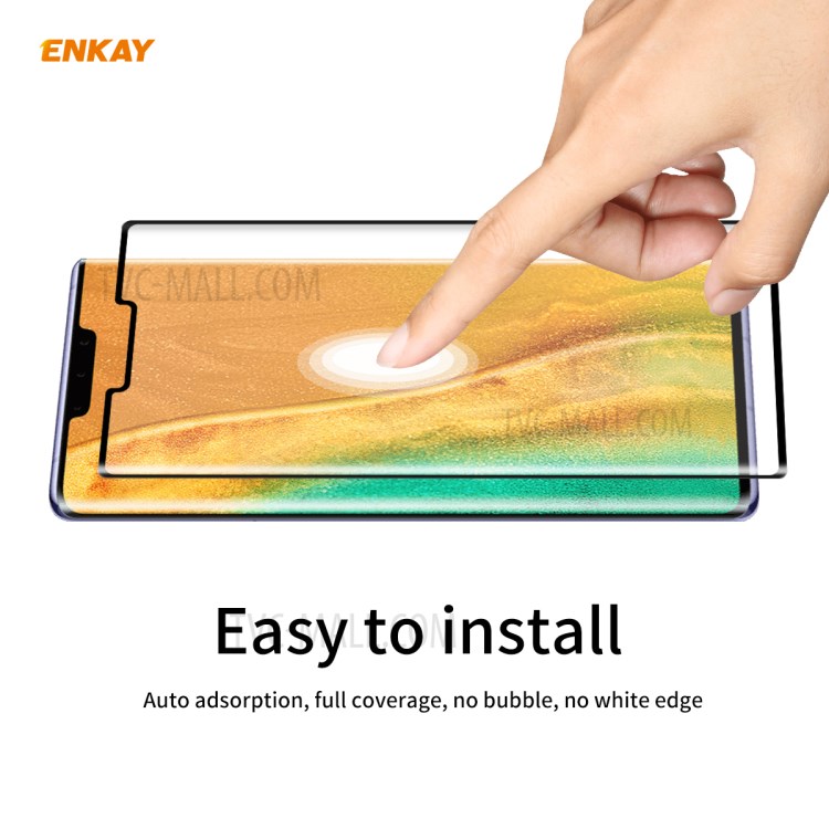 ENKAY 0.26mm 9H 3D Curved Full Glue Tempered Glass Full Screen Film for Huawei Mate 30 Pro-7