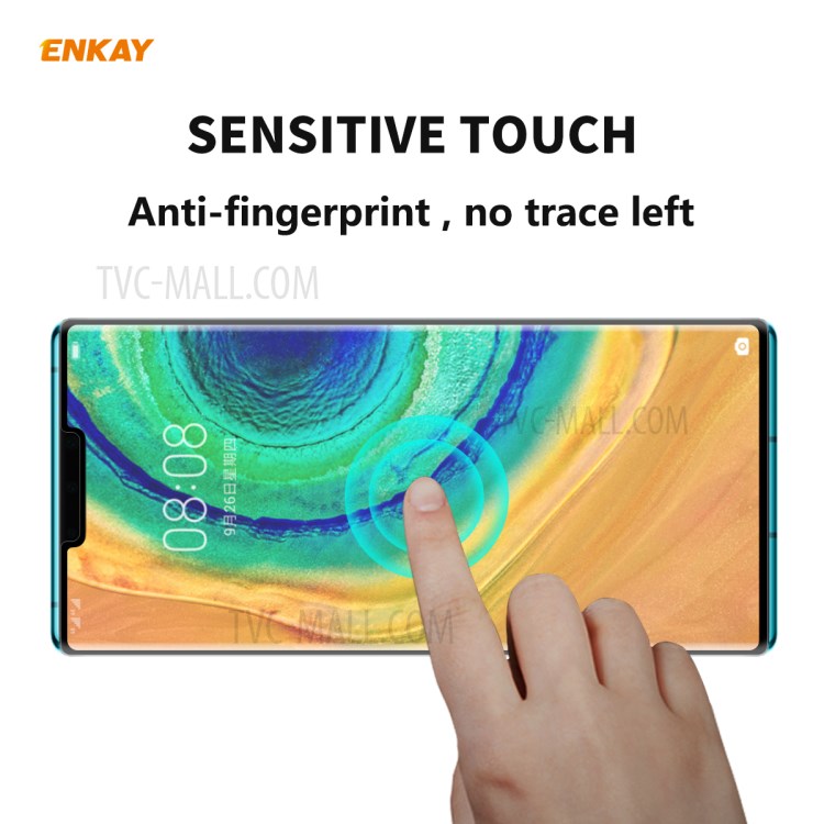 ENKAY 0.26mm 9H 3D Curved Full Glue Tempered Glass Full Screen Film for Huawei Mate 30 Pro-8