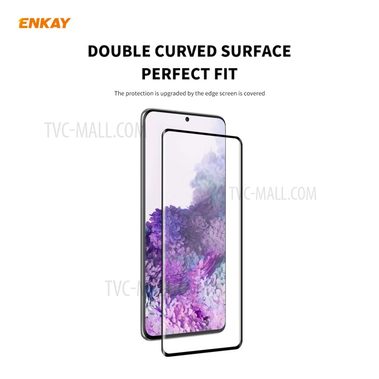 ENKAY 0.26mm 9H 3D Curved Full Glue Tempered Glass Full Screen Film Protector for Samsung Galaxy S20 Plus-3