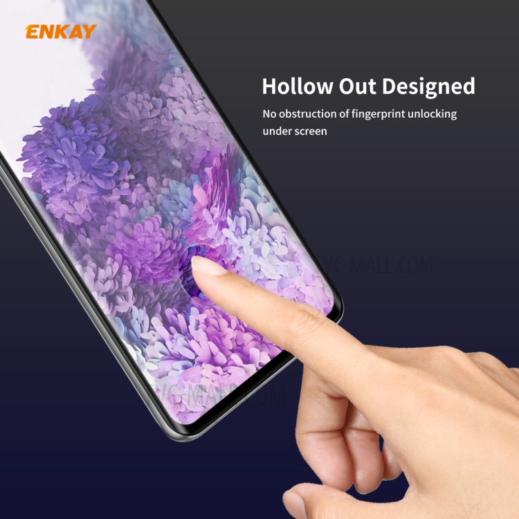 ENKAY 0.26mm 9H 3D Curved Full Glue Tempered Glass Full Screen Film Protector for Samsung Galaxy S20 Plus-5