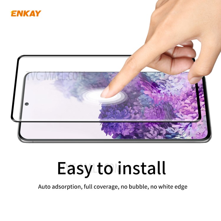 ENKAY 0.26mm 9H 3D Curved Full Glue Tempered Glass Full Screen Film Protector for Samsung Galaxy S20 Plus-7