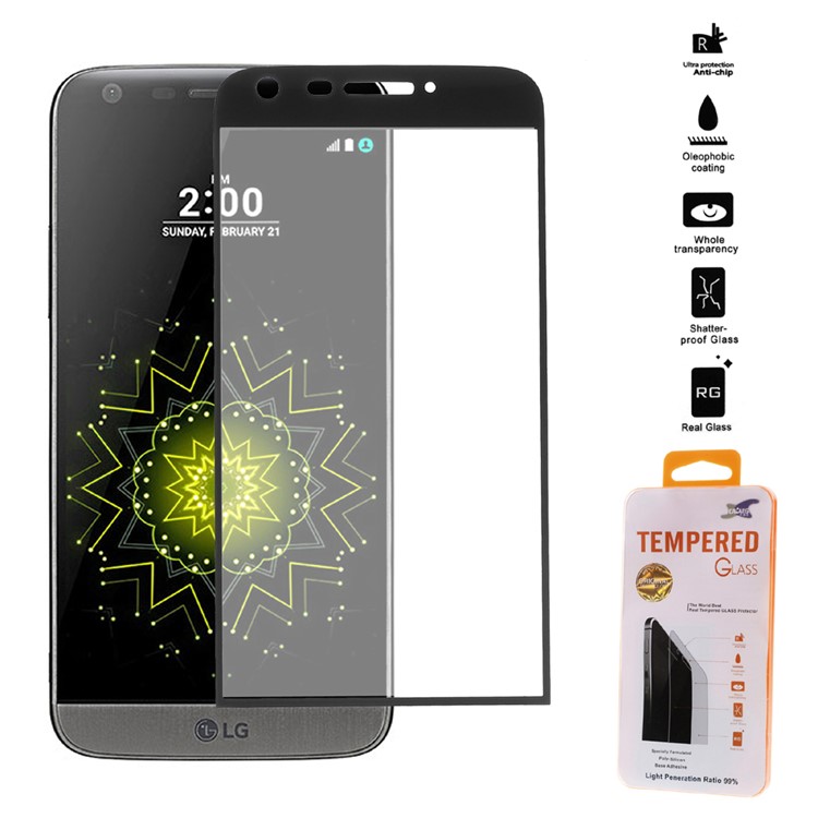 Displayschutzfolie Aus Gehärtetem Glas Für LG G5 / G5 SE - Schwarz-1