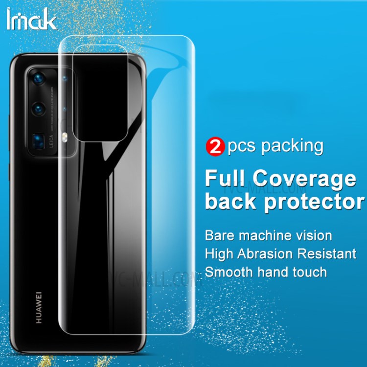 2PCS/Set IMAK Soft Hydrogel HD Back Membrane Cover Protector Film for Huawei P40 Pro+ 5G-4