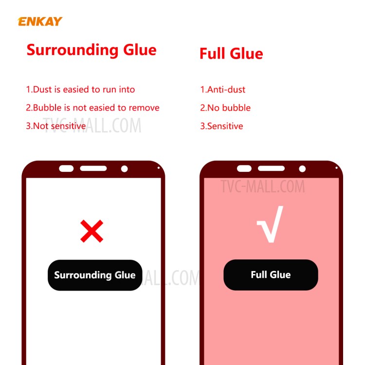 ENKAY Full Glue Full Size 0.26mm 9H 2.5D Tempered Glass Screen Protector for Huawei Y5p-3