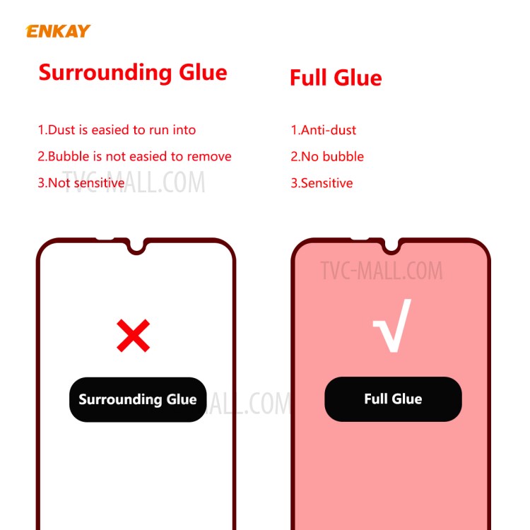 ENKAY Full Glue Full Size 0.26mm 9H 2.5D Tempered Glass Screen Protector for Huawei Y6p-3