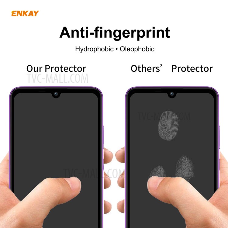 ENKAY Full Glue Full Size 0.26mm 9H 2.5D Tempered Glass Screen Protector for Huawei Y6p-4