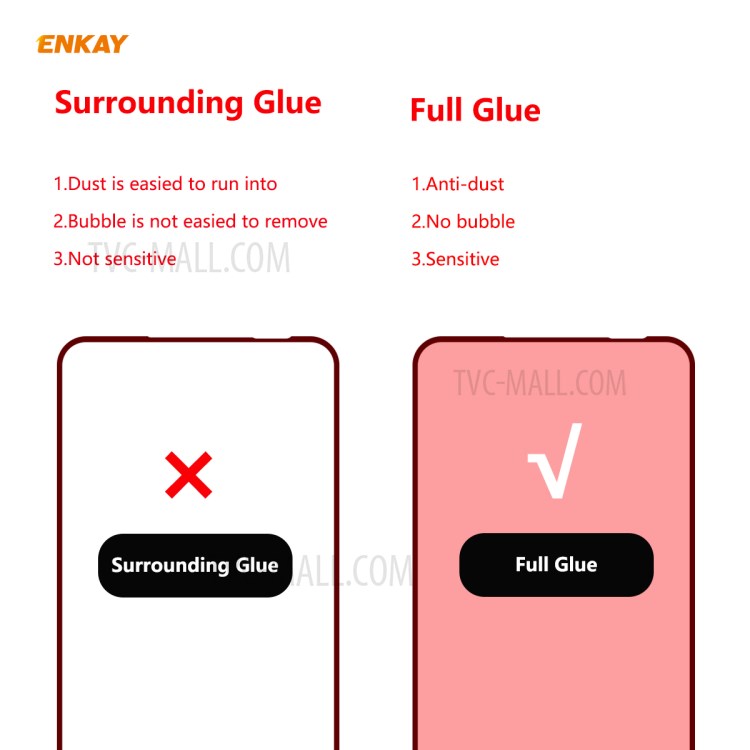 ENKAY Full Glue Full Size 0.26mm 9H 2.5D Tempered Glass Screen Protector for Motorola Moto G8 Power-3