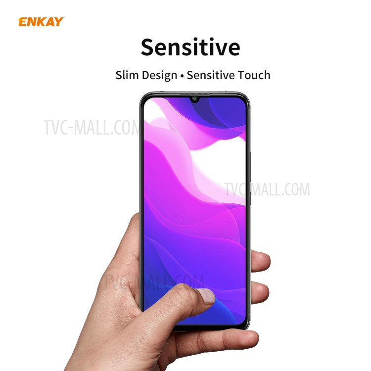 ENKAY Full Glue Full Size 0.26mm 9H 2.5D Tempered Glass Screen Protector for Xiaomi Redmi 10X 5G/Mi 10 Lite 5G-4