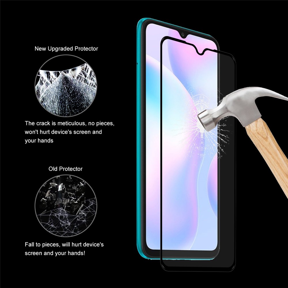 ENKAY Full Glue Full Size 0.26mm 9H 2.5D Tempered Glass Screen Protector for Xiaomi Redmi 9/9A/9C-7